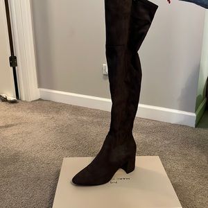 Over the knee suede boot 2 in heel